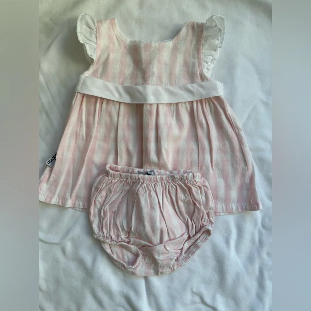 Charming Pink Striped Diaper Cover Set